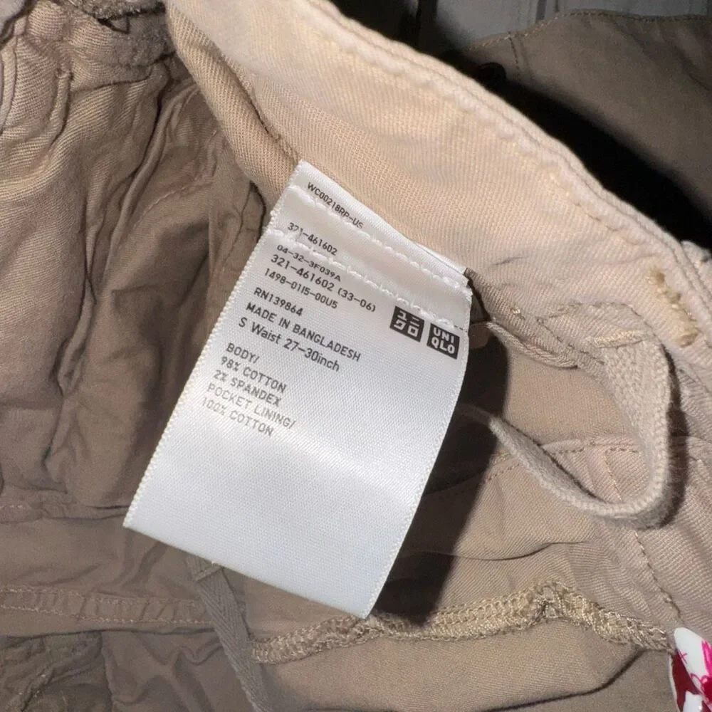 uniqlo mens tan cargo‎ pants size small